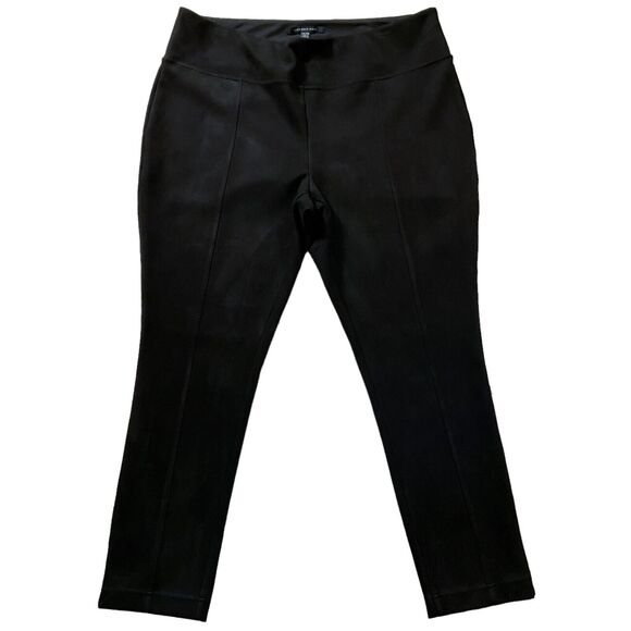 Andrew Marc Womens Pants size 2X Black Pull On Stretch Faux Suede Ankle x29"insm - Picture 1 of 9